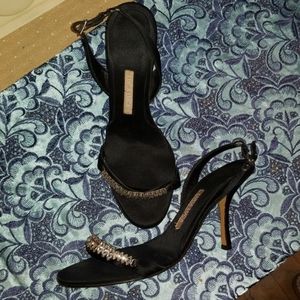 Luca Luca Silk Crystal Heel Shoes Euro 39